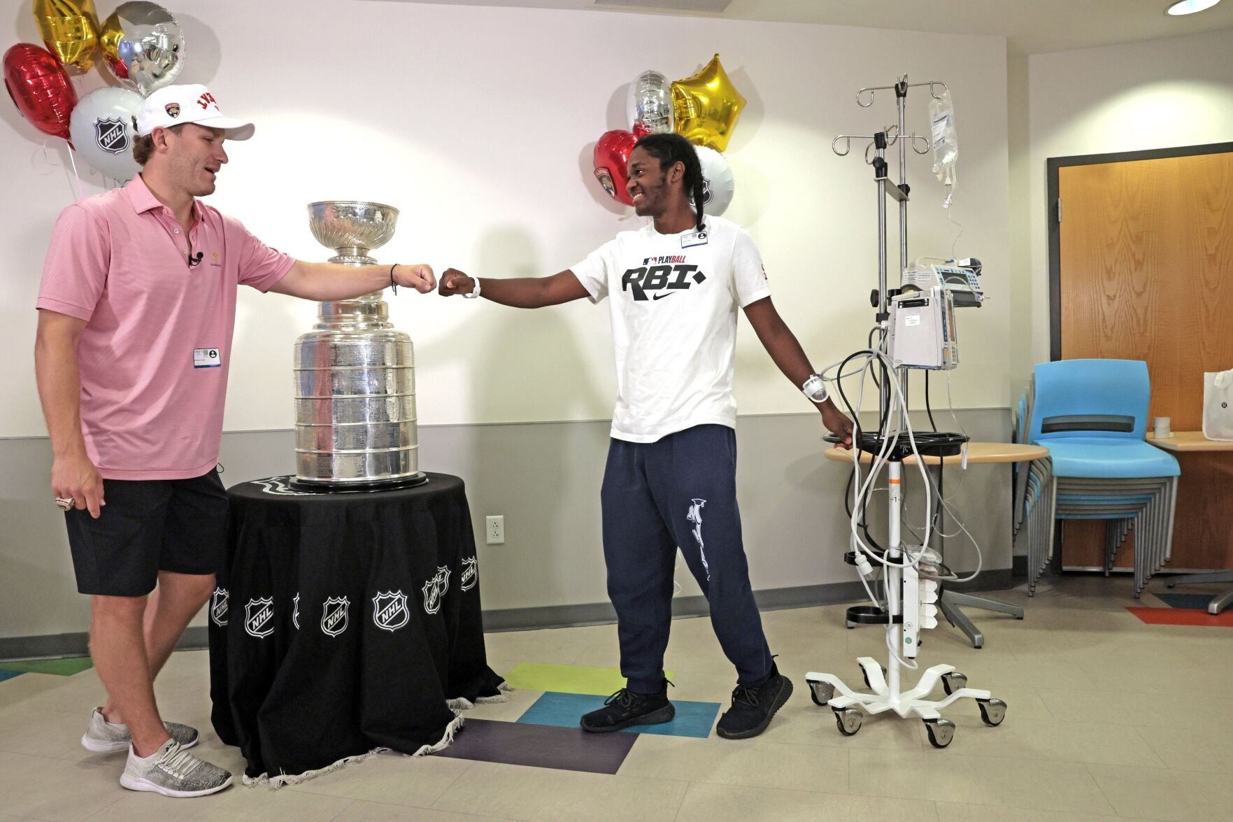 Panthers forward and ӣƵ native Matthew Tkachuk shares Stanley Cup after winning back-to-back NHL championships
